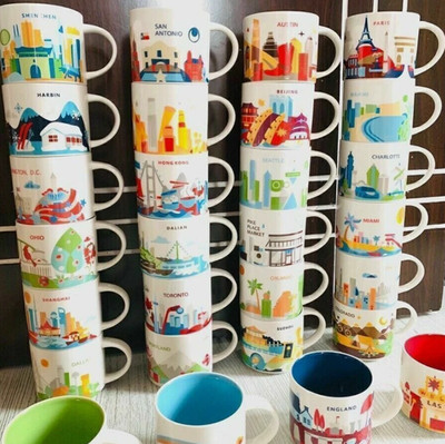 Starbucks 14oz Global Limited City Paris New York London ''You Are Here'' City Mug