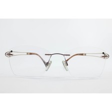 Line Art Charmant XL2117 BR Rimless Eyeglasses Bronze 52-17-135 Made in Japan