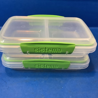 #ad Sistema Split Containers 11.8 Oz Lot Of 2 $15.00