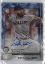 2019 Topps Tribute Tribute Auto Blue 98/150 Corey Kluber #TA-CK Auto 0gx4