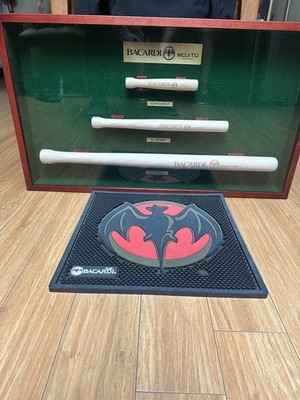 Bacardi Rum Mojito Muddler Wall Display & Bar Mat   Man Cave Decor-33'' x 19'' x 3