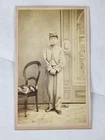 ​Civil War CDV Photo Cadet Soldier In Uniform Cincinnati OH 3c Revenue Tax Stamp