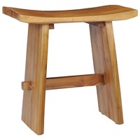 Hocker Massivholz Teak Natur Holz FußHocker Sitzhocker Beistelltisch
