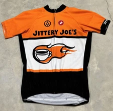Jittery Joes Full Zip 706P Cycling Jersey Castelli Made in USA Mens Large