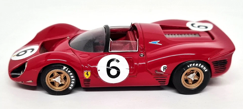 Coche de metal blanco AMR Annecy Miniatures 1/43 Ferrari 330 P4S #6 marcas escotilla '67 Foto 4 de 4