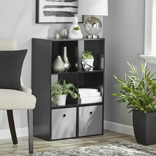 6-Cube Storage Organizer, Black - Picture 2 of 2