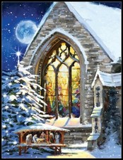 Christmas Manger - Chart Counted Cross Stitch Patterns Needlework DIY DMC Color