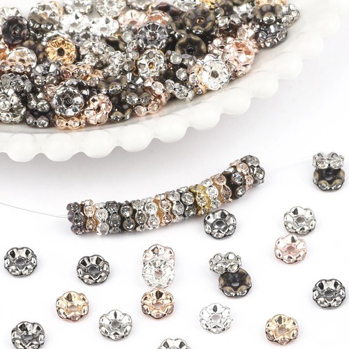 50pc/Lot 6mm 8mm 10mm AB Color Rhinestone Ball Shape Loose Beads Metal Crystal - Picture 6 of 65