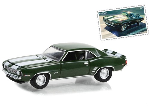 Greenlight 1969 Chevrolet Camaro Z/28 Green "USPS" 1/64 Diecast Model 30372 - Picture 2 of 2