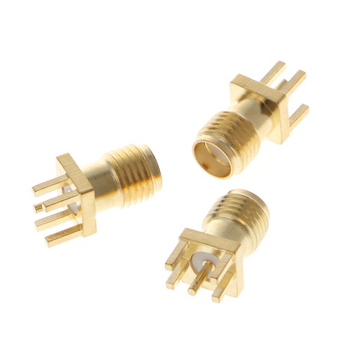 10 Pcs PCB SMA Female Jack Solder Edge 1.6mm Space Mount Straight RF Connector - Picture 6 of 8
