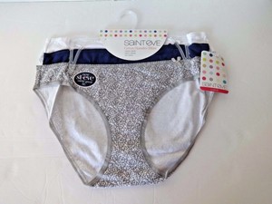 Saint Eve women/'s cotton and spandex bikini panties size Large 3 pair