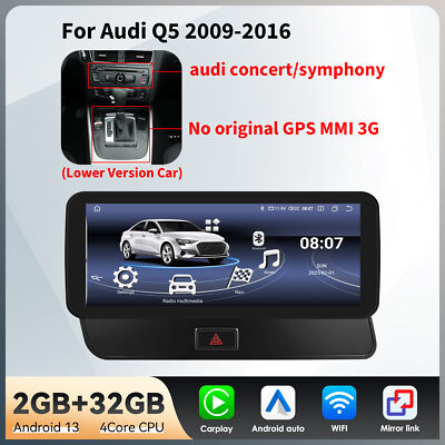 2+32G CarPlay 10.25'' Screen Car Stereo Radio For Audi Q5 2009-2016 Android 13 BT