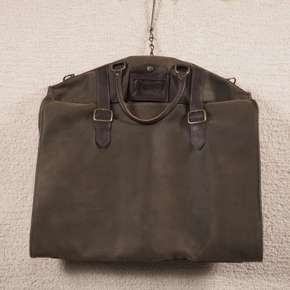 Bolso de ropa Tommy Bahama vintage equipaje de negocios ribete de cuero resistente atemporal Foto 4 de 4