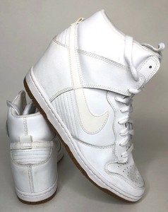 white wedge nike dunks