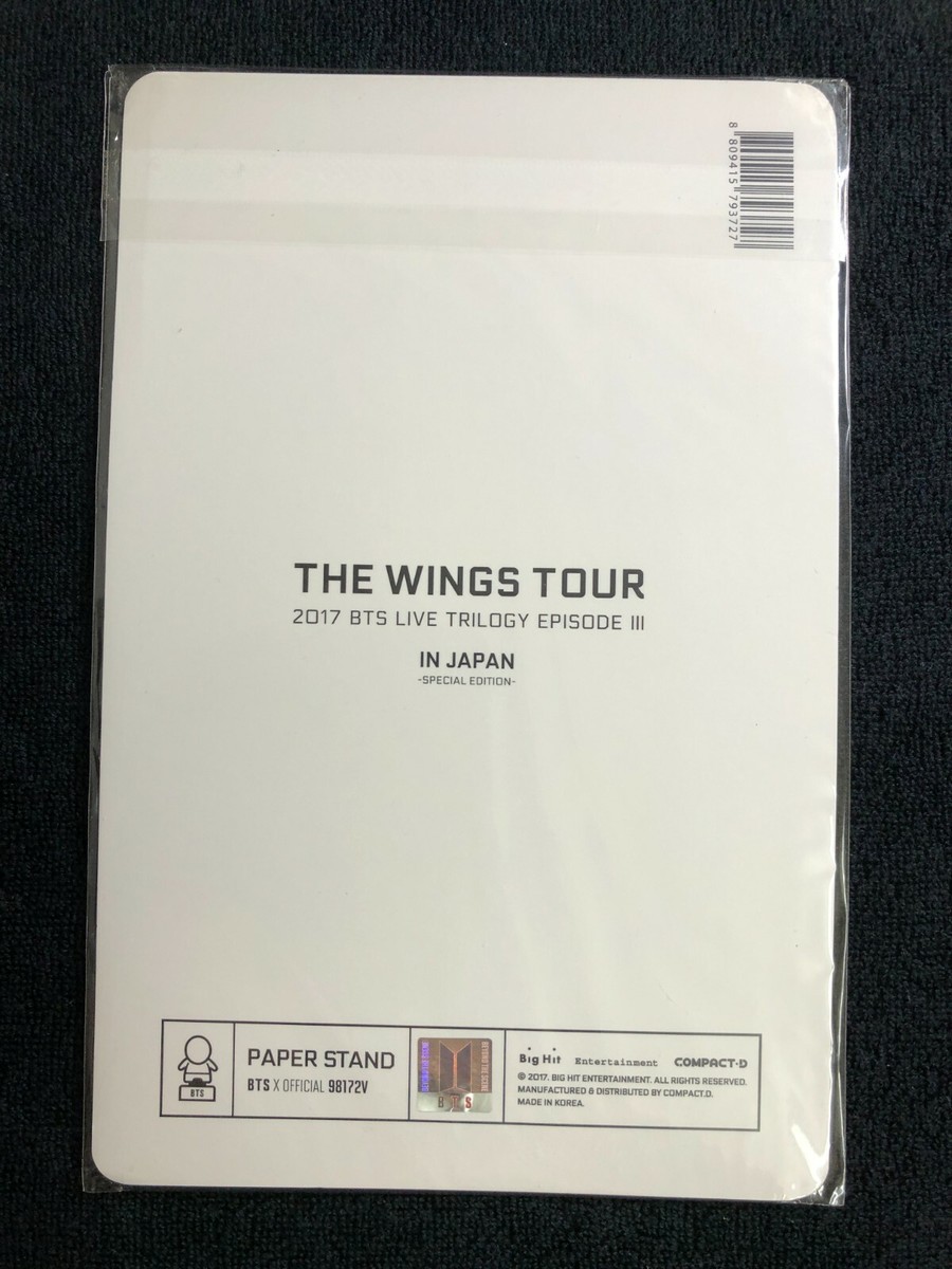 BTS 2017 The Wings Tour in Japan Special Edition Official MD Paper