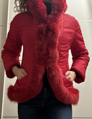 Ermanno Daelli Daunenjacke rot Größe M (44) echt