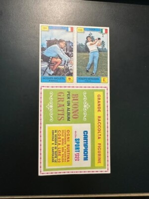 1969-70 Panini Sport  194 JACQUES ANQUETIL & 235  Roberto Bernardini   (A)