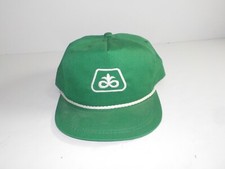 Pioneer Seeds K-Brand Green Strapback Hat Cap USA Made Thick Rope Embroidered