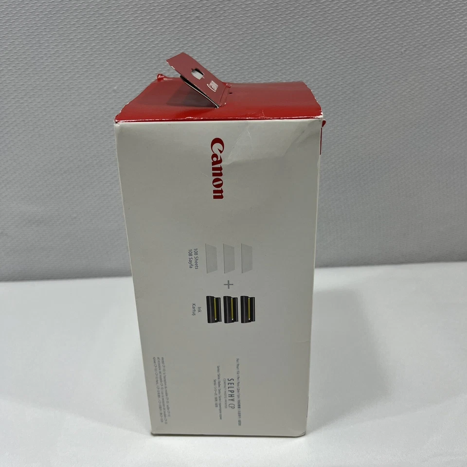 Juego de papel tinta color Canon Selphy CP 4x6 KP-108IN 108 hojas 3 carro de tinta sellado Foto 3 de 4