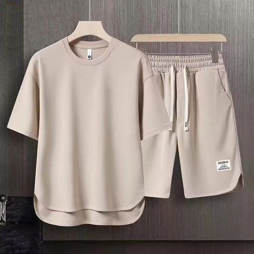 Men Short Sets Outfits Short Sleeve Muscle Tee Shorts Summer 2 Piece Tracksuit - Picture 8 of 13