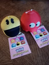 PACMAN NAMCO limited pacman et fantome petites peluches officielle namco neuves