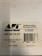 American FiberTek / AFI MX-45-FX-ST 10/100 MM, ST  Network Transceiver Unit