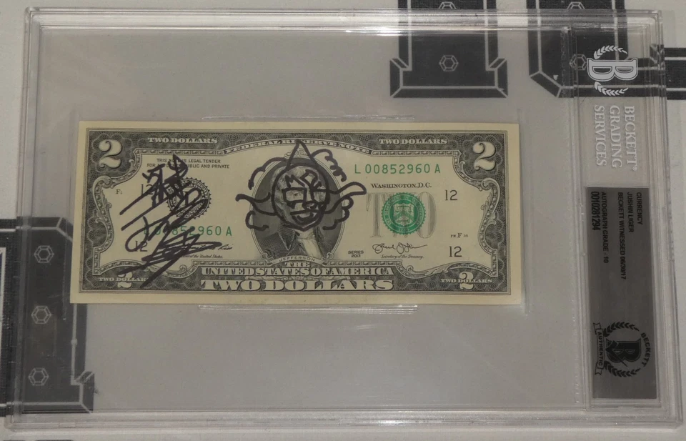 Jushin Liger Assinado $2 Bill BAS CERTIFICADO DE AUTENTICIDADE Gem Perfeito Estado 10 Novo Japão Pro Máscara de Luta WWE - Imagem 2 de 4
