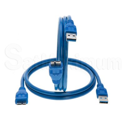 USB 3.0 Cable A Male to Micro-B Male High Quality High Speed Data Cord 3ft 6ft