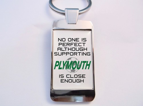 ALMOST PERFECT SUPPORTING PLYMOUTH KEY FOB BOTTLE OPENER KEYRING BADGE GIFT - Picture 2 of 8