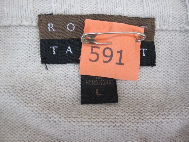 Robert Talbott Cream Beige Button Collared Cotton… - image 4