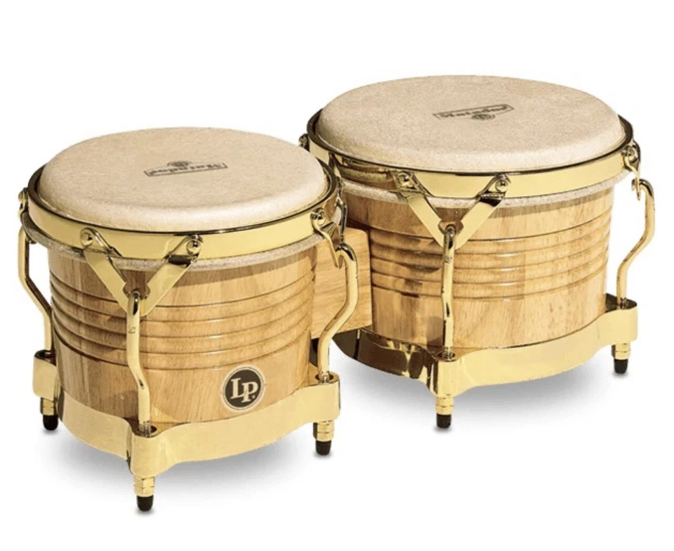 LP Matador Wood Bongo - Natural/Gold Tone Hardware - M201-AW