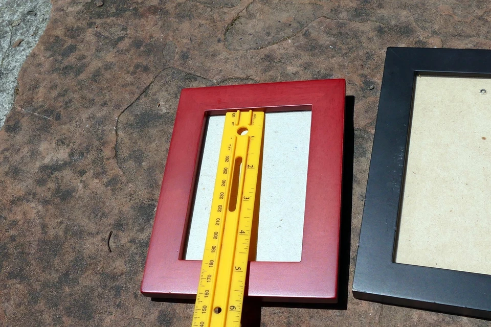 Marco de fotos de madera de 4x6" y 3x5" tono rosa rojo paquete de 5 lote mixto Foto 3 de 4