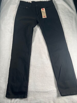 Levis - Men's 511 Slim Fit hip to ankle Jeans in Black Size 32 x 32 - 04511-2694