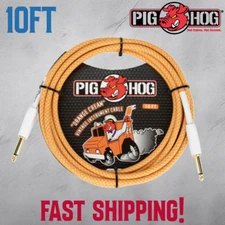Pig Hog PCH102OC Orange Creme 2.0 Instrument Cable, 10-Foot