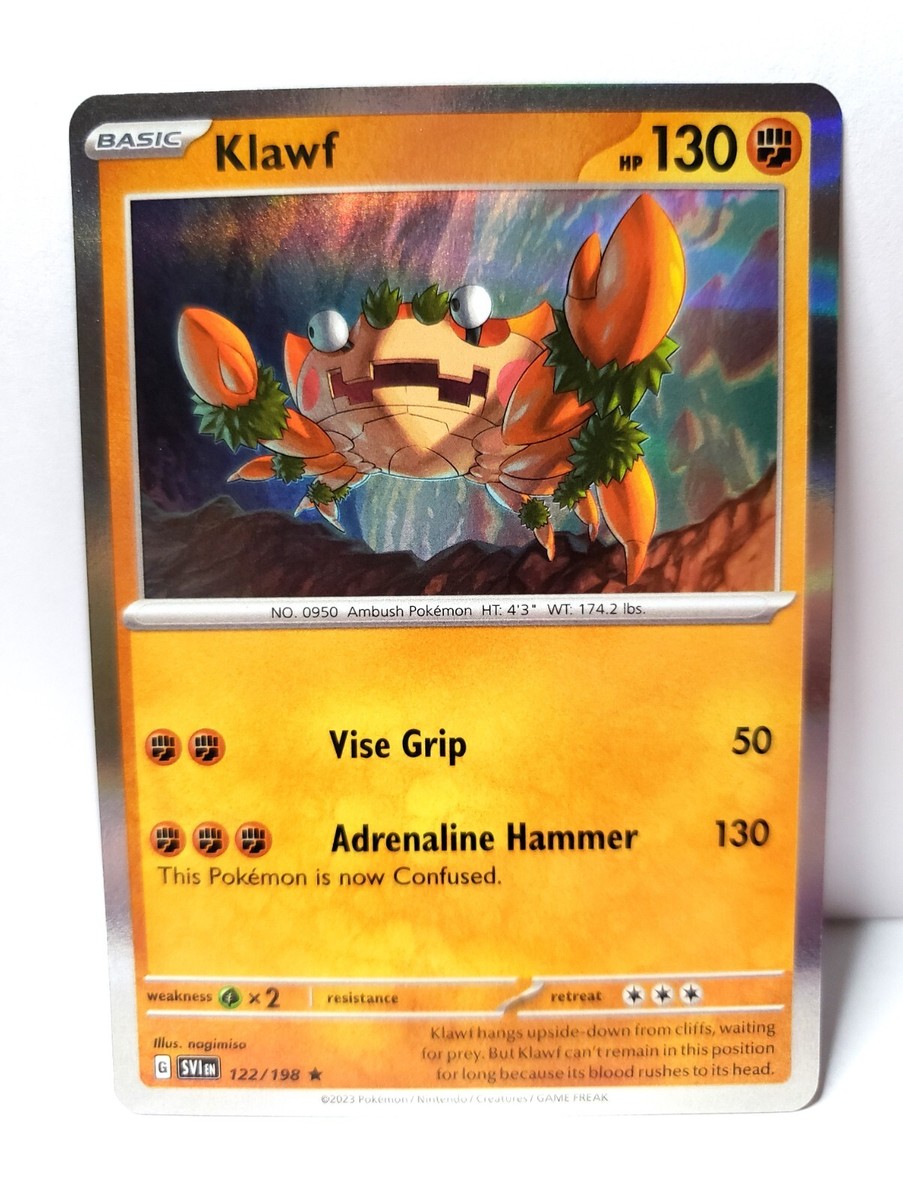Pokémon TCG - Klawf - Holo Rare - 122/198 - Scarlet & Violet (Base