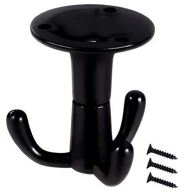 GEDOTEC Soporte De Montaje PEGASI Perchero Gancho Triple Giratorio Negro