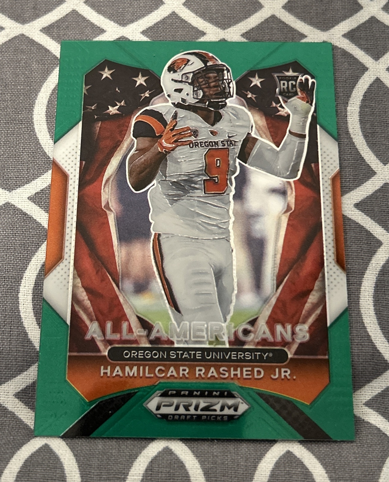 Hamilcar Rashed Logo 2021 Panini Prizm Draft Picks Football Hamilcar Rashed Jr. Green All ...