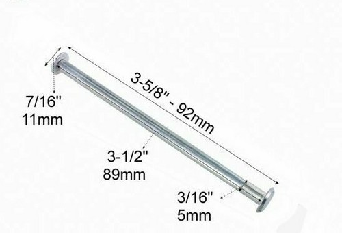 100 3 1/2" Postes de tornillo de aluminio Tornillos de unión Tornillos de Chicago Postes de carpeta 3.5" - Imagen 3 de 6