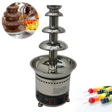 4-layer Stainless Steel Digital Display Electric Chocolate Fountain Machine