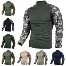 Mens Military Heat Resistant Battle Tactical AirSoft Combat Shirt