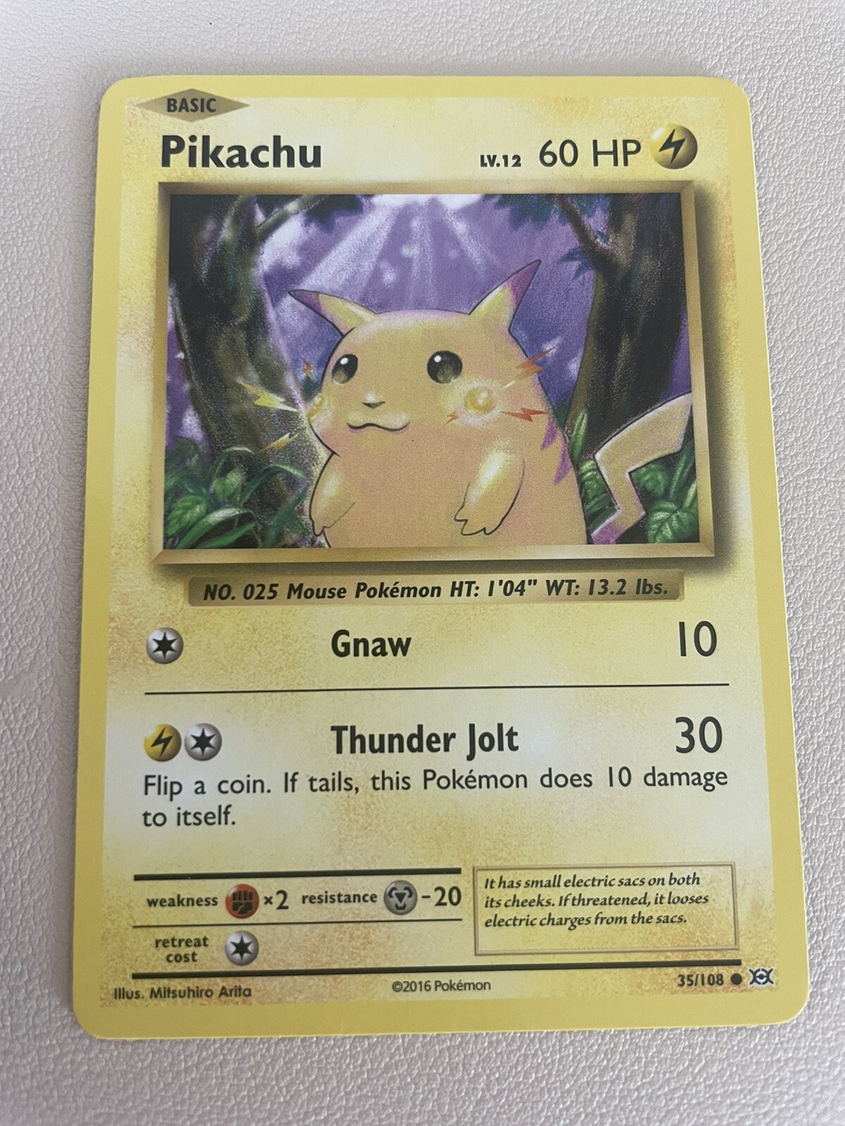 Pokémon TCG Pikachu XY Evolutions 35/108 Regular Common Near Mint
