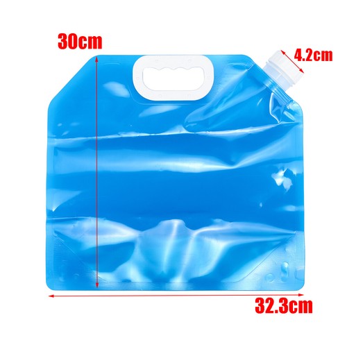 5 pezzi pieghevole 5L senza BPA campeggio emergenza acqua contenitore borsa trasporto - Foto 2 di 7