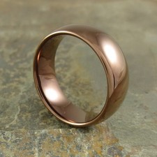 8 MM Men's Tungsten Domed Coffee Plated Ring 71