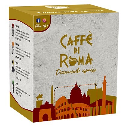 100 Capsule Caffè Di Roma Miscela MINERVA Compatibili Lavazza A Modo Mio Intenso - Foto 1 di 1