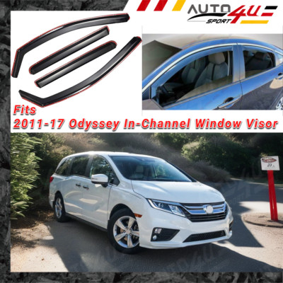 For Honda Odyssey 2011-17 In-Channel Window Visors Vent Sun Rain Guard Deflector