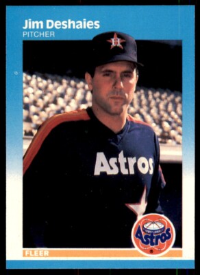 1987 Fleer Glossy Jim Deshaies Rookie . Houston Astros #56