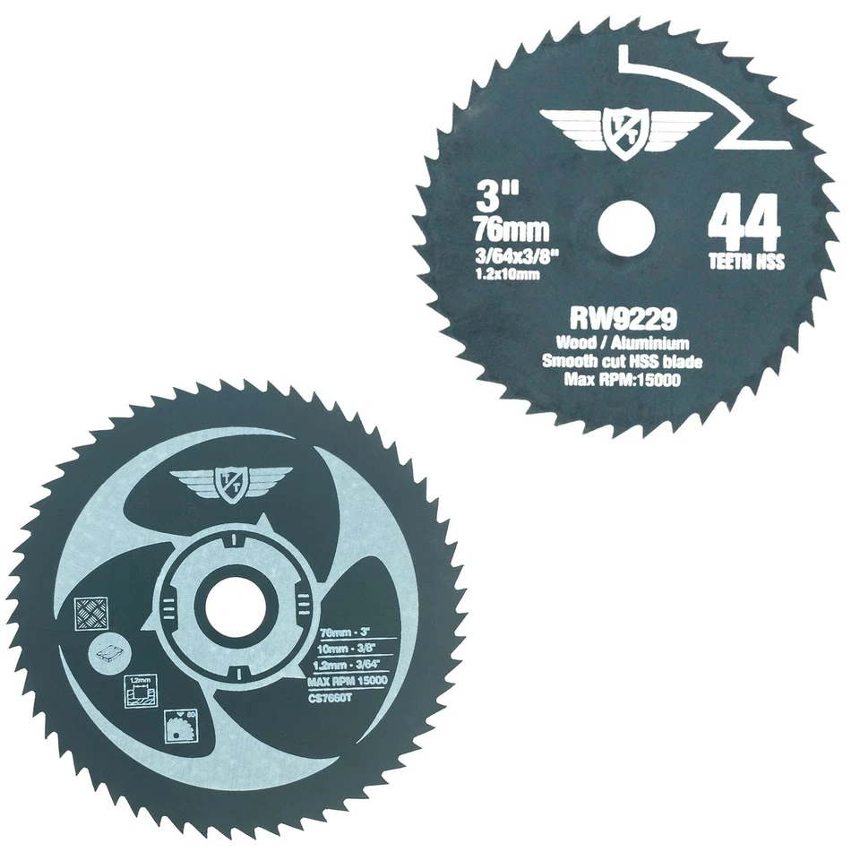Worx WA5032 / RW9228 76mm 44/60 Teeth HandyCut Replacement Cutting Saw Blade x 2