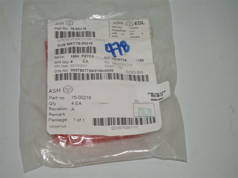6pcs ASM 75-00216 7500216 Extension Springs - 30-Day Warranty & Fast Shipping