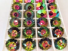 4 Swarovski Vintage Margaritas in 16mm Vitrail Medium. #3701 MINT!