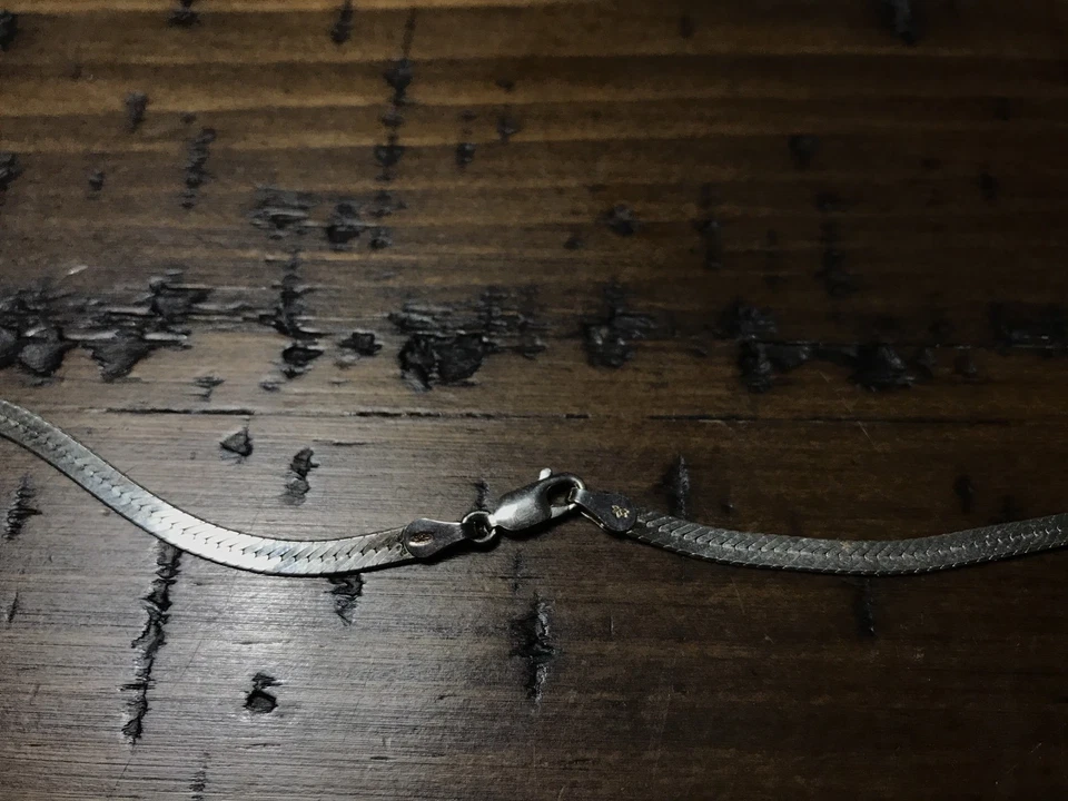 Collar de espiga Danecraft ITALIA 925 30" de plata esterlina - ¡Hallazgo inmobiliario! Foto 2 de 3